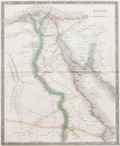 Egypt Teesdale map 1843